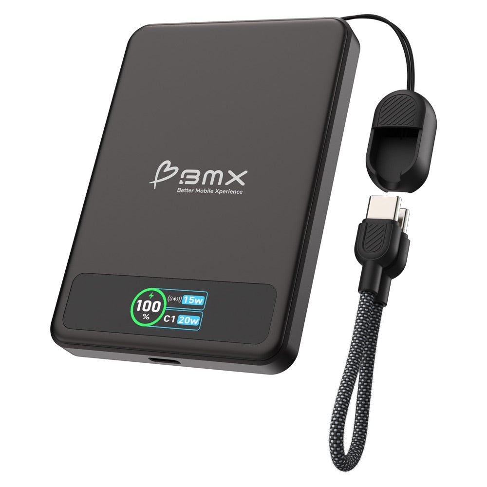 BMX 5000 mAh Magnetic Solid State Power Bank Black