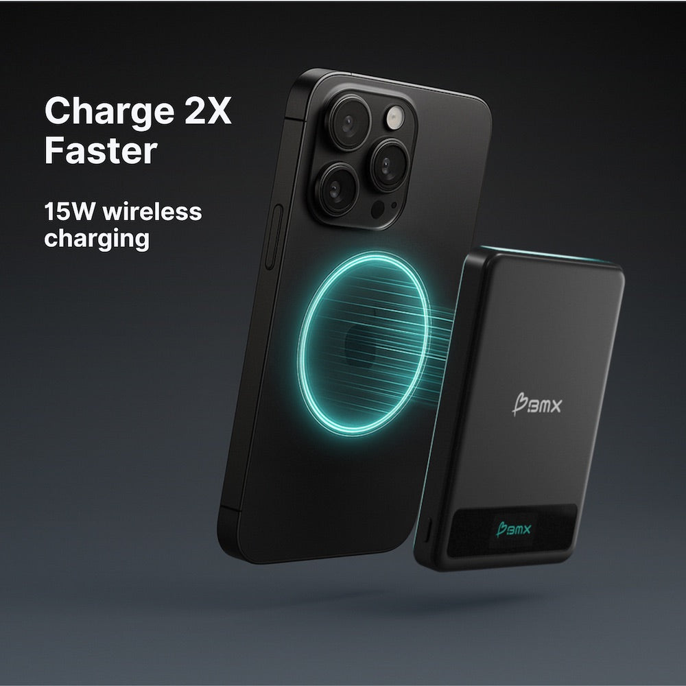 BMX 5000 mAh Magnetic Solid State Power Bank Black