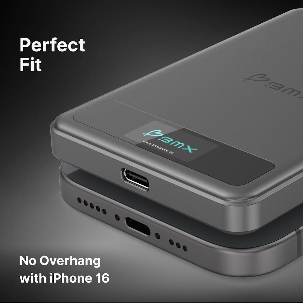 BMX 5000 mAh Magnetic Solid State Power Bank Silver