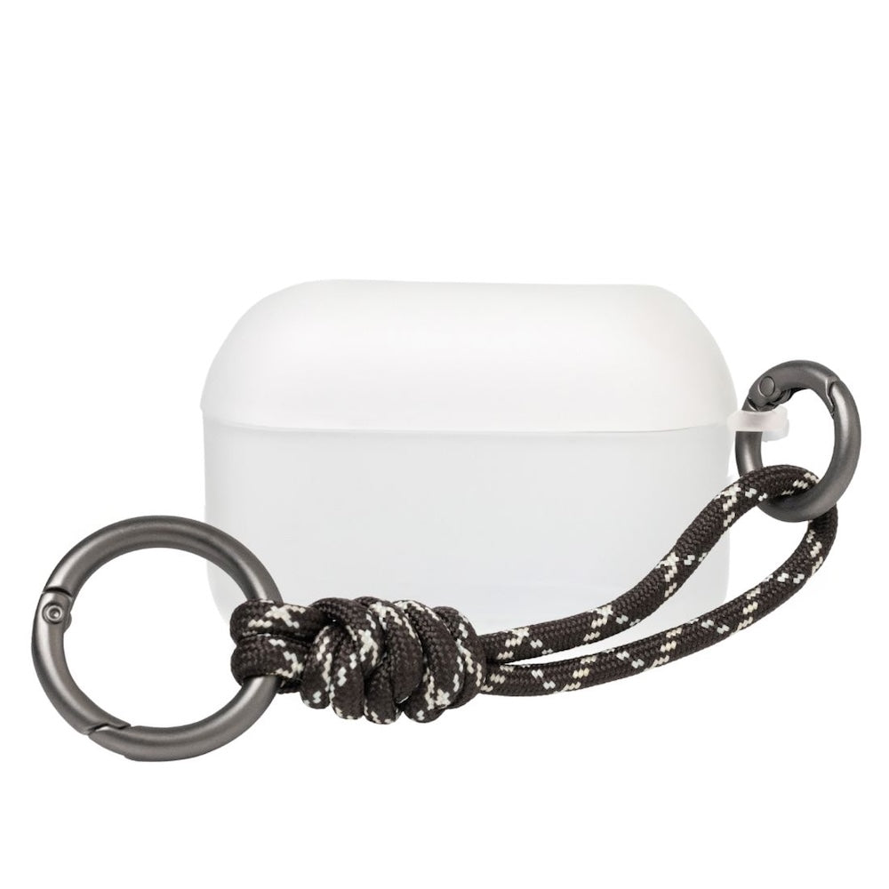 Monocozzi ESSENTIALS Dust Proof Translucent Soft Plastic Case AirPods Pro 3 with Brown Strap