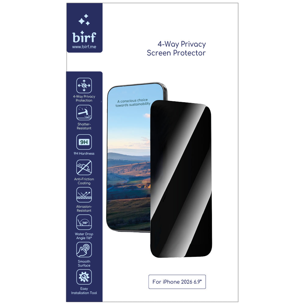 Birf 4-Way Privacy Screen Protector iPhone 18 Pro Max