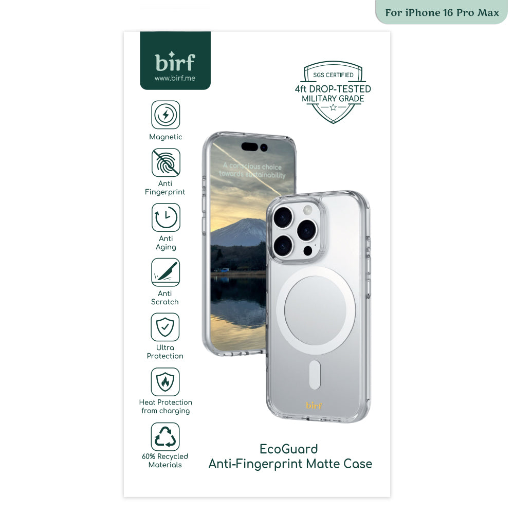 Birf iPhone 16 Pro Max Anti-Fingerprint Matte Case