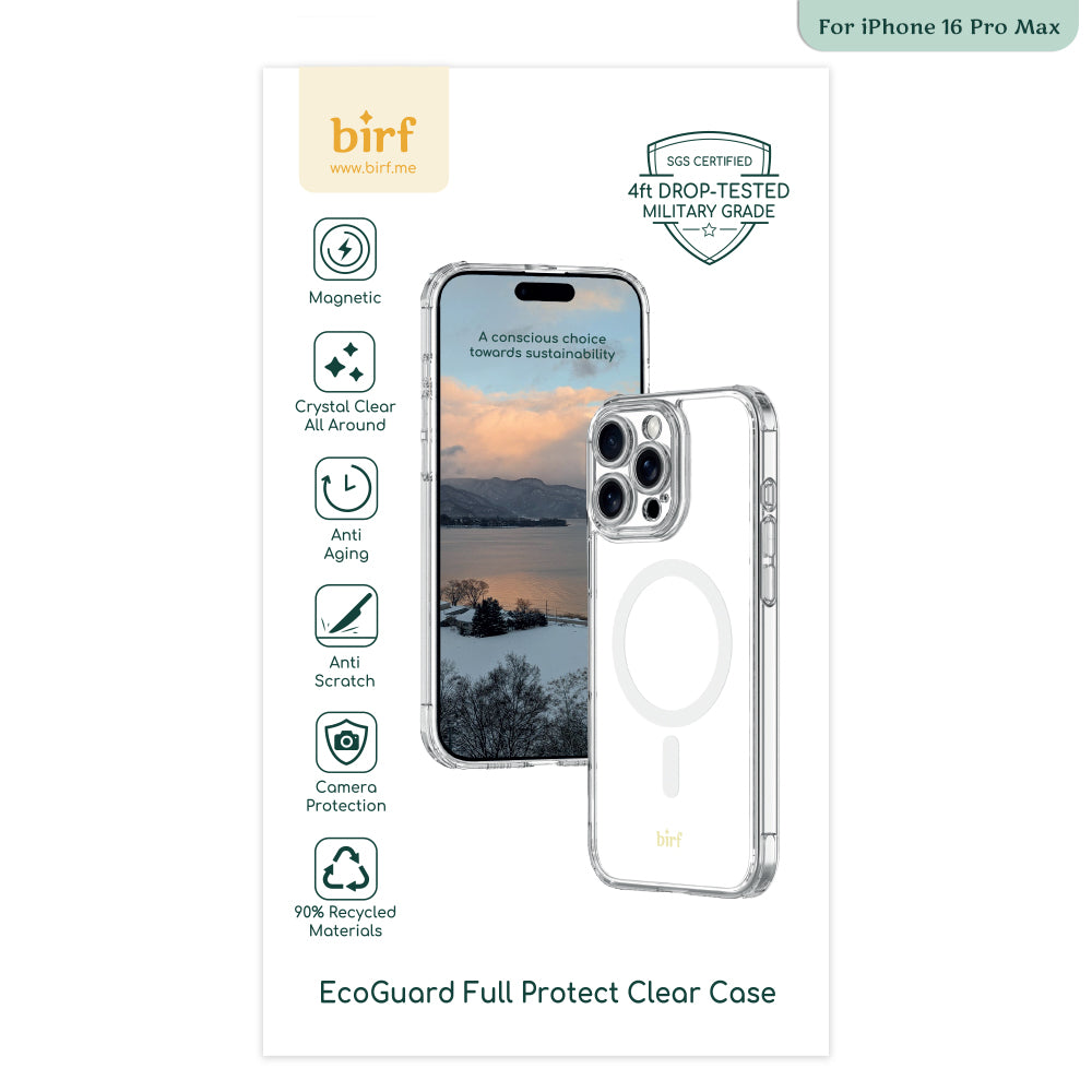Birf iPhone 16 Pro Max EcoGuard Full Protect Clear Case
