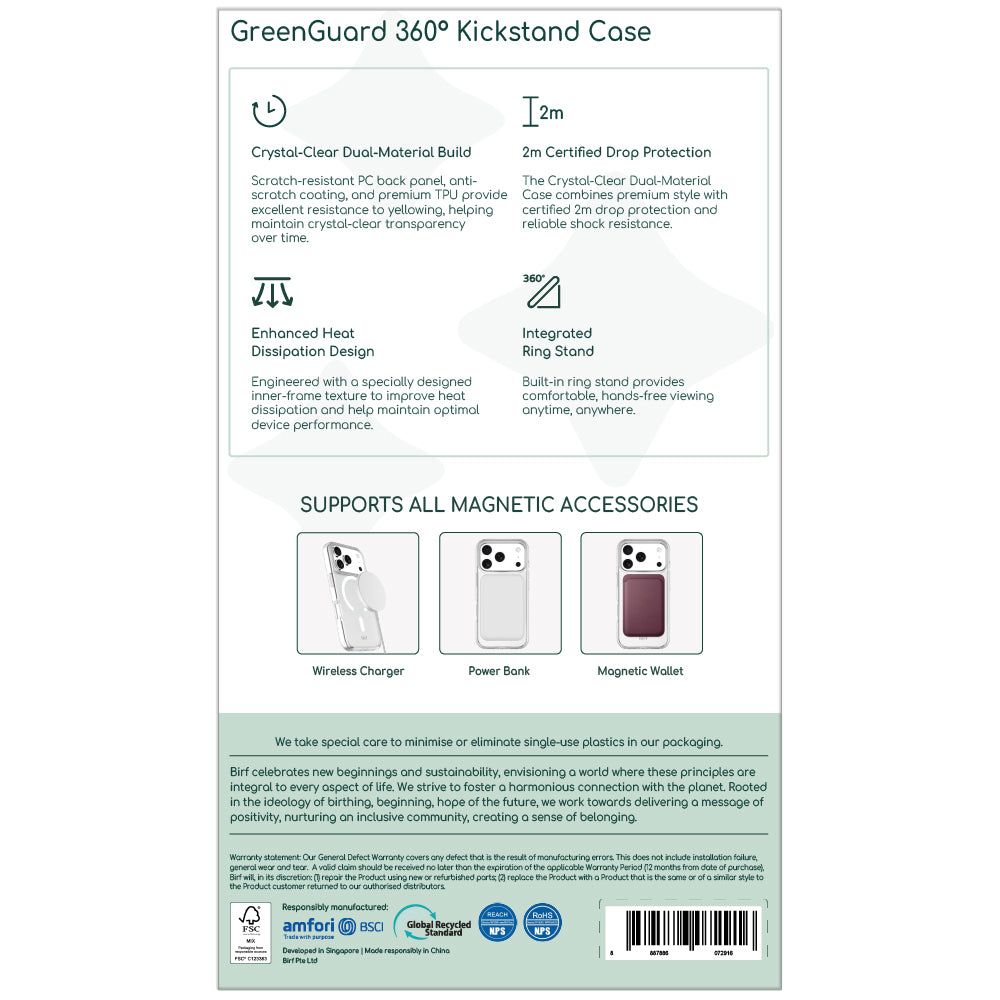 Birf GreenGuard 360° Kickstand Case iPhone 18 Pro