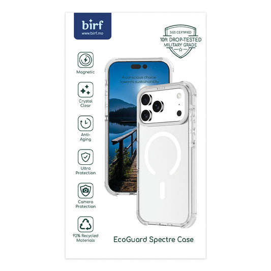 Birf Magsafe EcoGuard Spectre Case for iPhone 17 Pro Max Clear