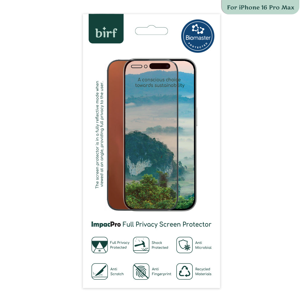 Birf iPhone 16 Pro Max ImpacPro Full Privacy Screen Protector