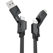 Sunshine 4-in-1 60W Zinc Alloy Fast Charge Cable 1m - Black