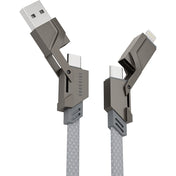 Sunshine 4-in-1 60W Zinc Alloy Fast Charge Cable 1m - Titanium