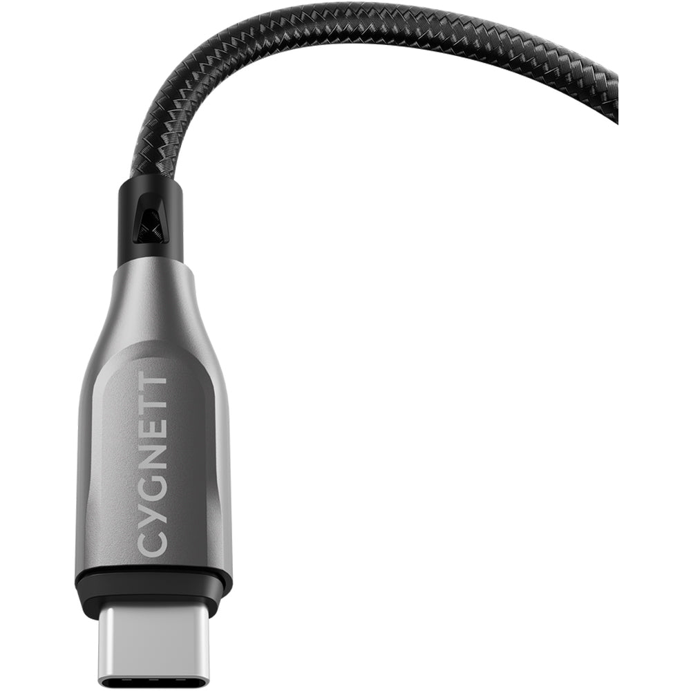 Cygnett Armoured USB-C To USB-A (USB 2.0) Cable - Black 50cm