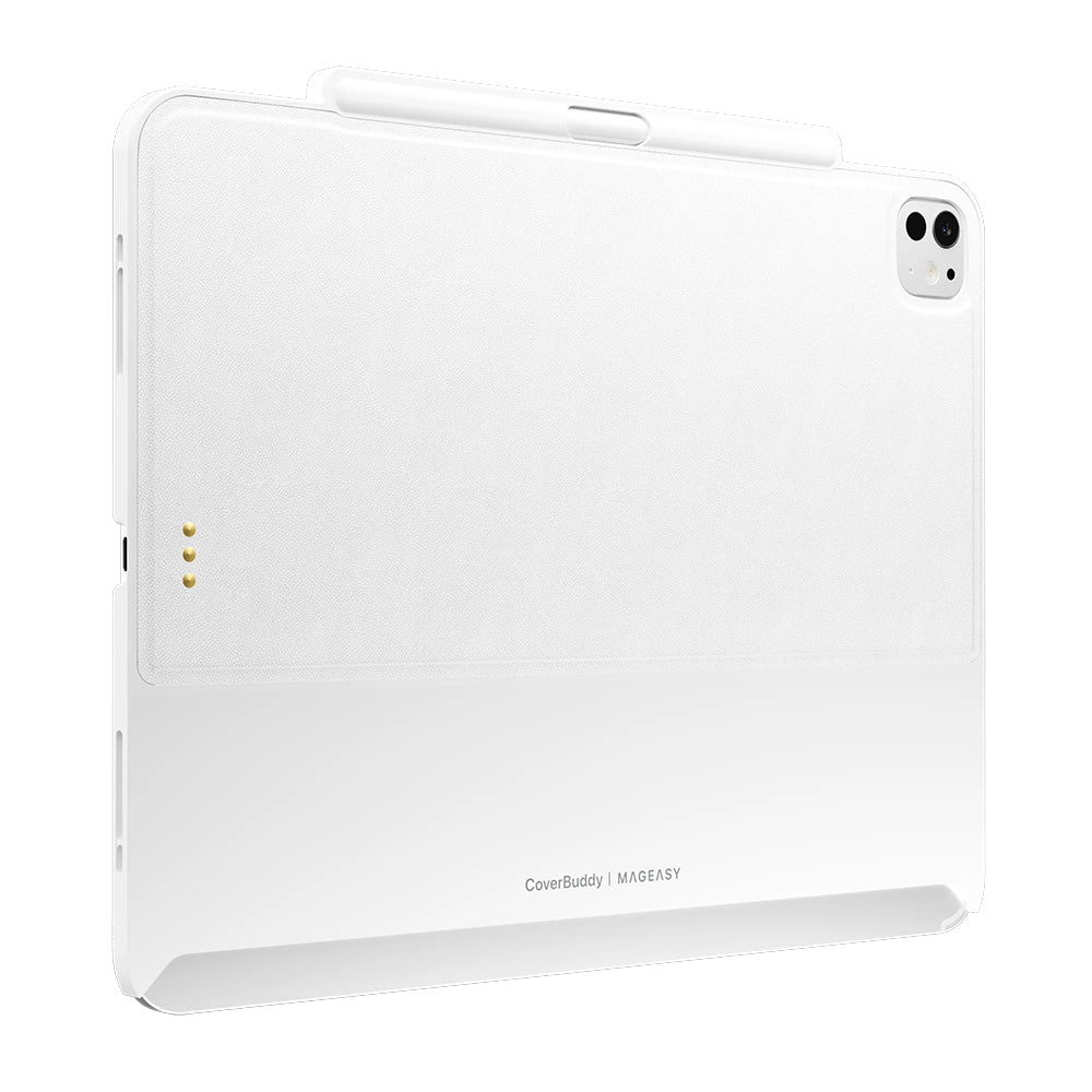 MagEasy CoverBuddy for 13-inch iPad Pro (M4/M5) Leather White