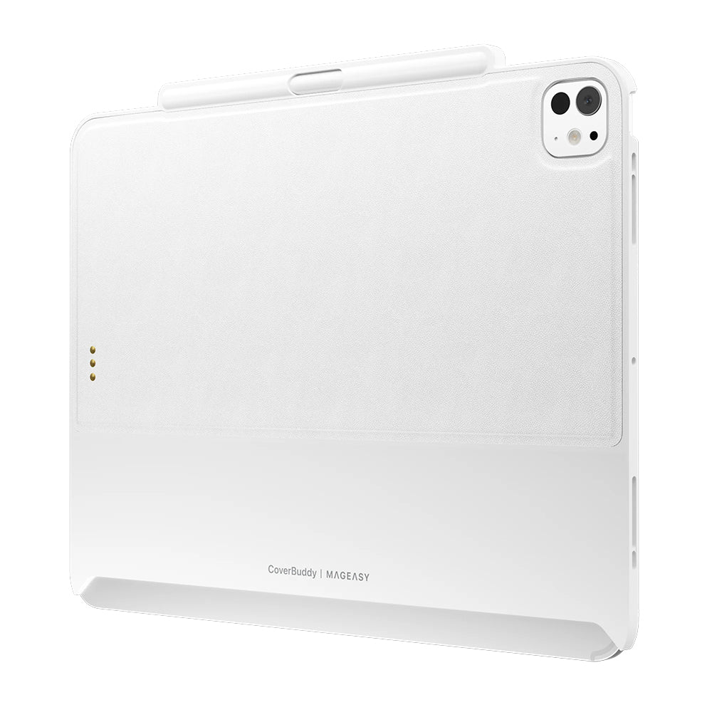 MagEasy CoverBuddy for 13-inch iPad Pro (M4/M5) Leather White