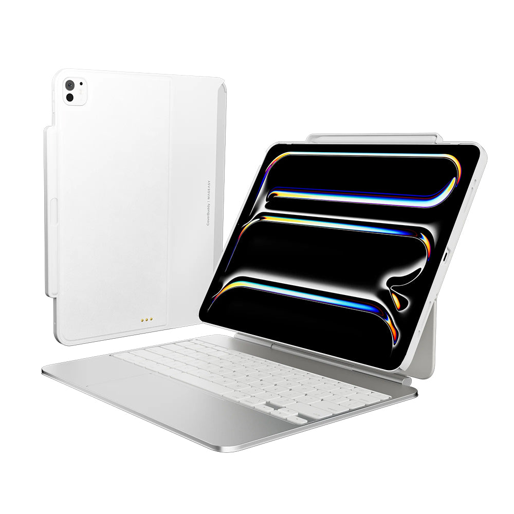 MagEasy CoverBuddy for 13-inch iPad Pro (M4/M5) Leather White
