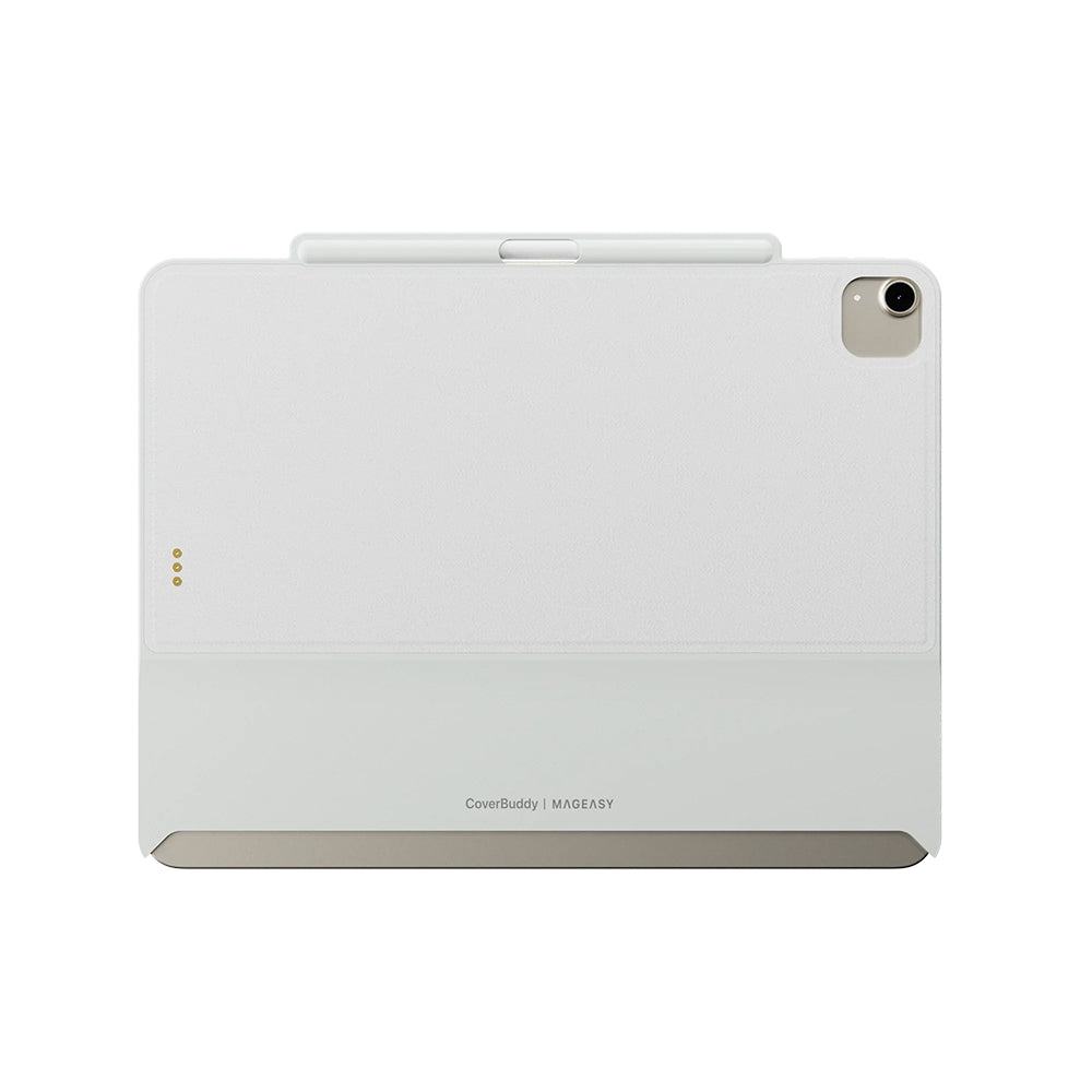 MagEasy CoverBuddy for 13-inch iPad Air (M2/M3/M4) / iPad Pro(1st/2nd/3rd/4th Gen) Leather White