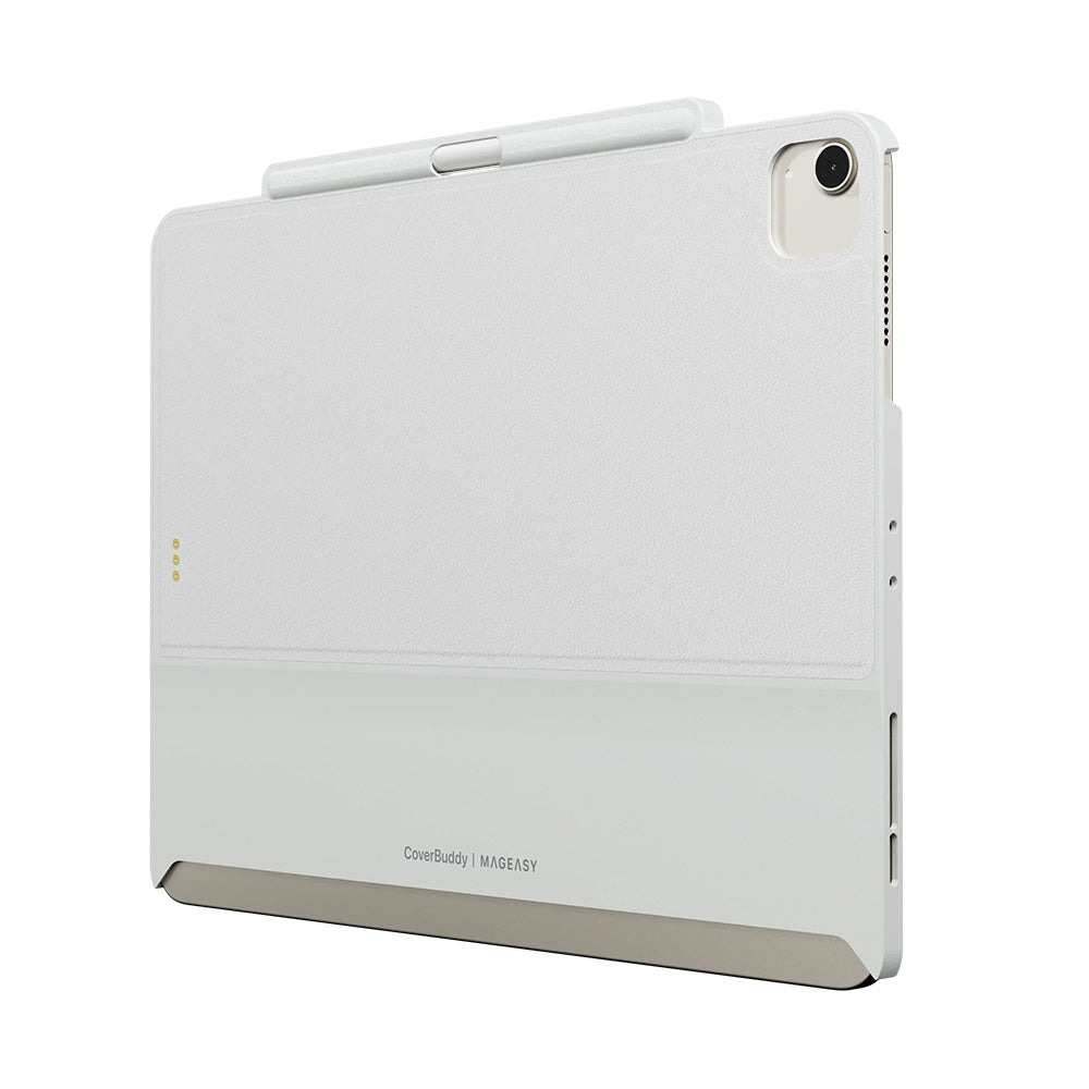 MagEasy CoverBuddy for 13-inch iPad Air (M2/M3/M4) / iPad Pro(1st/2nd/3rd/4th Gen) Leather White