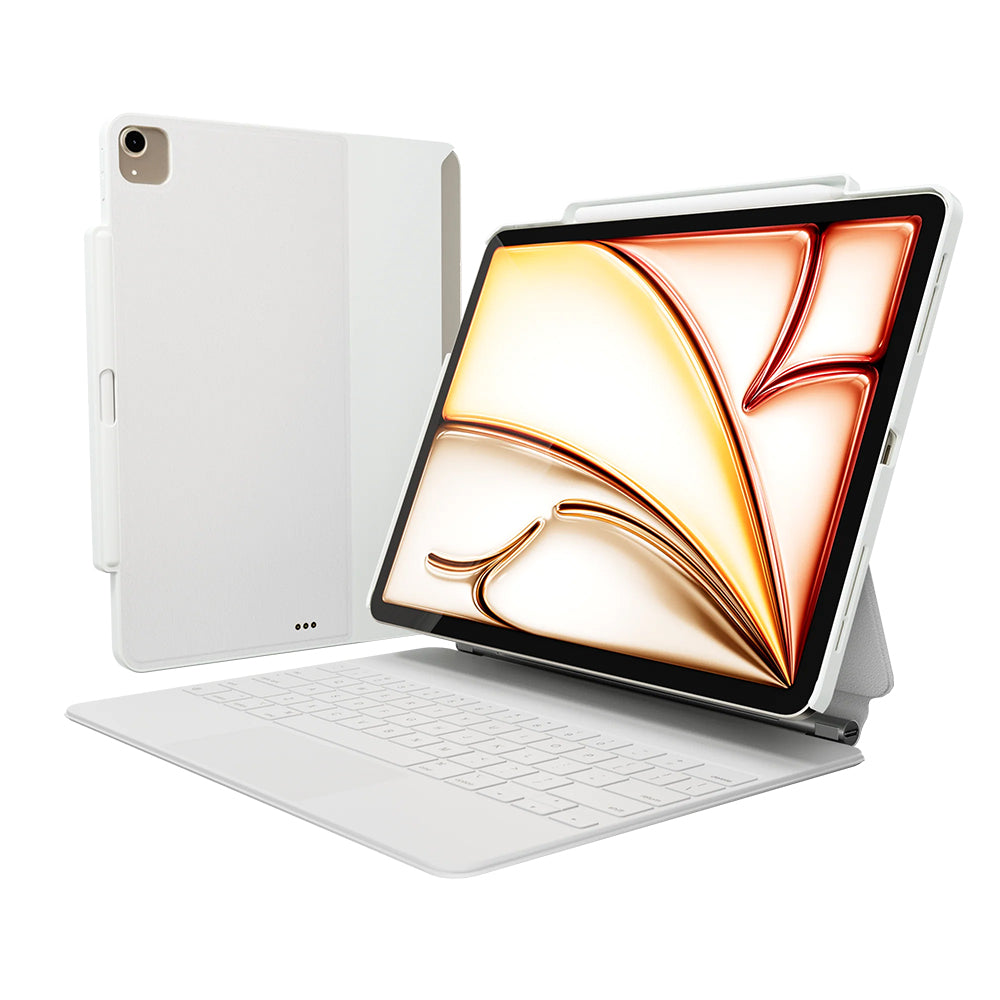 MagEasy CoverBuddy for 13-inch iPad Air (M2/M3/M4) / iPad Pro(1st/2nd/3rd/4th Gen) Leather White
