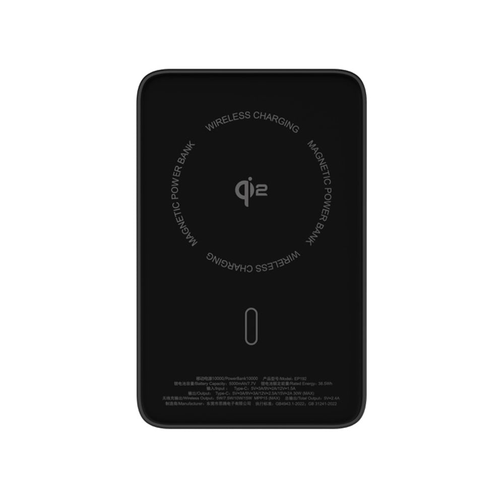 DEVIA COMMA Extreme Speed Series Mini PD 30W QI2 Magnetic Bracket Powerbank (10000mAh) - Black