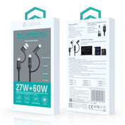 DEVIA Extreme Speed Series Multi Functions 4-in-1 Woven Fast Cable (1.5M) EC504 - Black