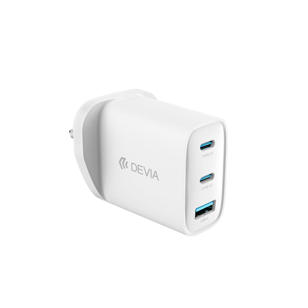 DEVIA Extreme Speed Series PD65W A+2C Dynamic GaN Charger White