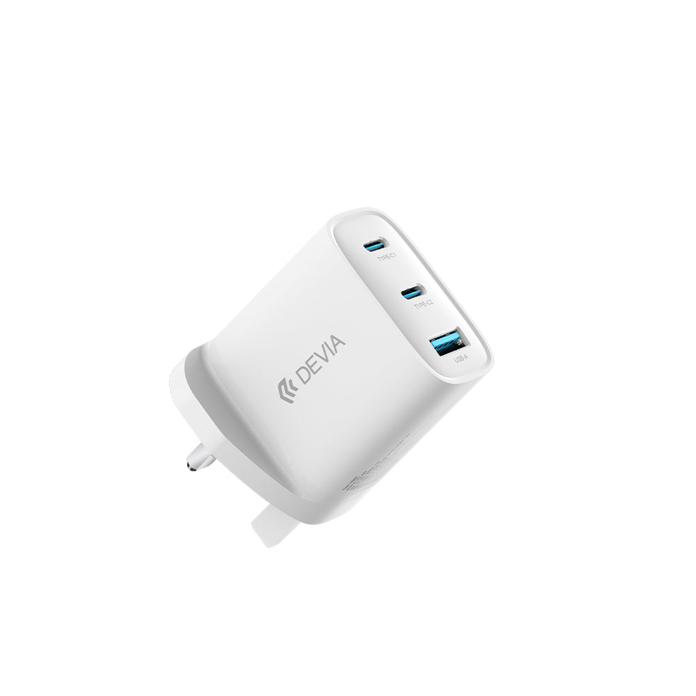 DEVIA Extreme Speed Series PD65W A+2C Dynamic GaN Charger White
