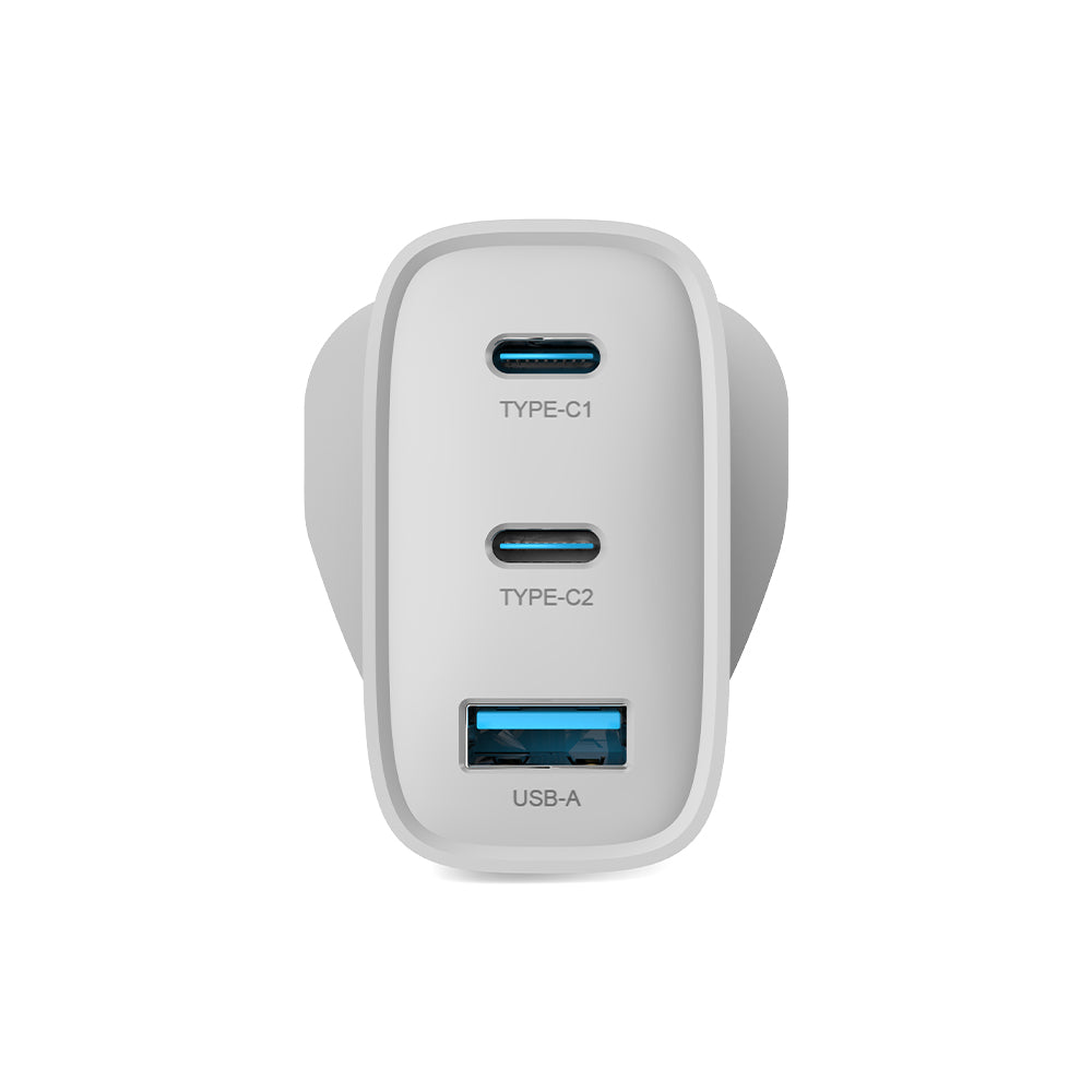 DEVIA Extreme Speed Series PD65W A+2C Dynamic GaN Charger White