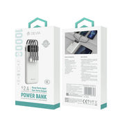 DEVIA Kintone Series Powerbank With Built-in 4 Cables (10000mAh) EP189 - White