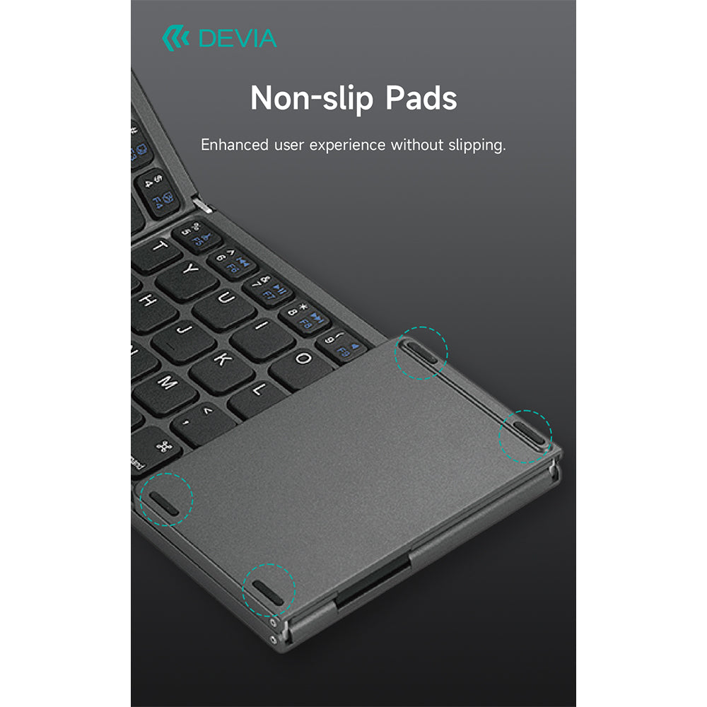 DEVIA Lingo Series Wireless Folding Keyboard With Touchpad B033 - Gray