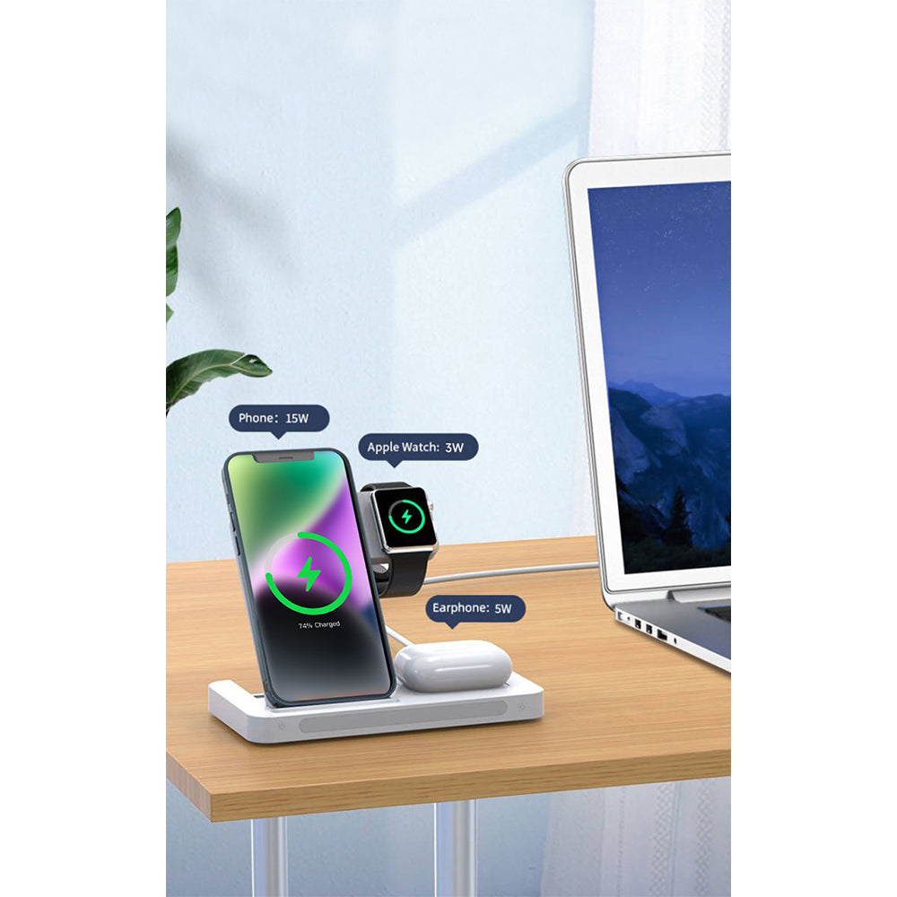 DEVIA Smart Series 3-in-1 Bracket Wireless Charger 966-M1026Q - White