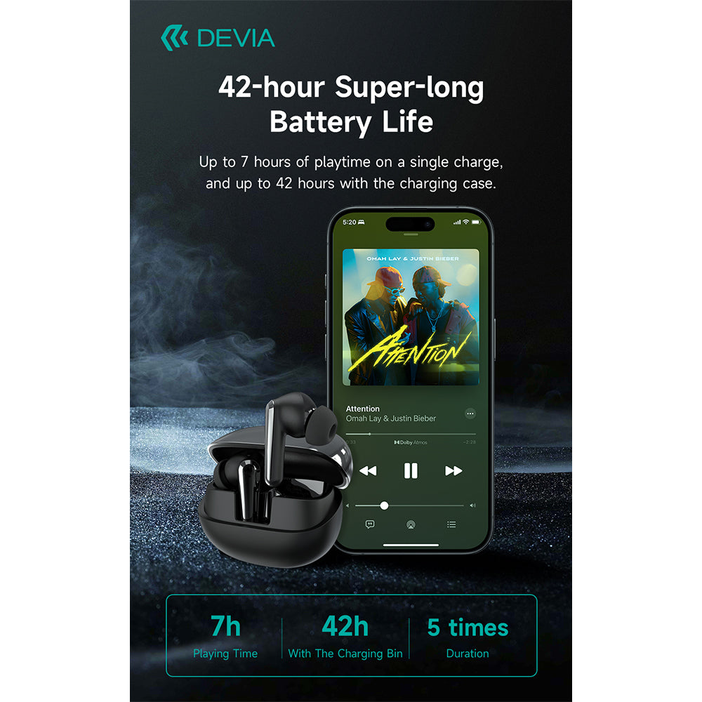 DEVIA Star Series ANC TWS-E4 Wireless Earphone EM409 Black