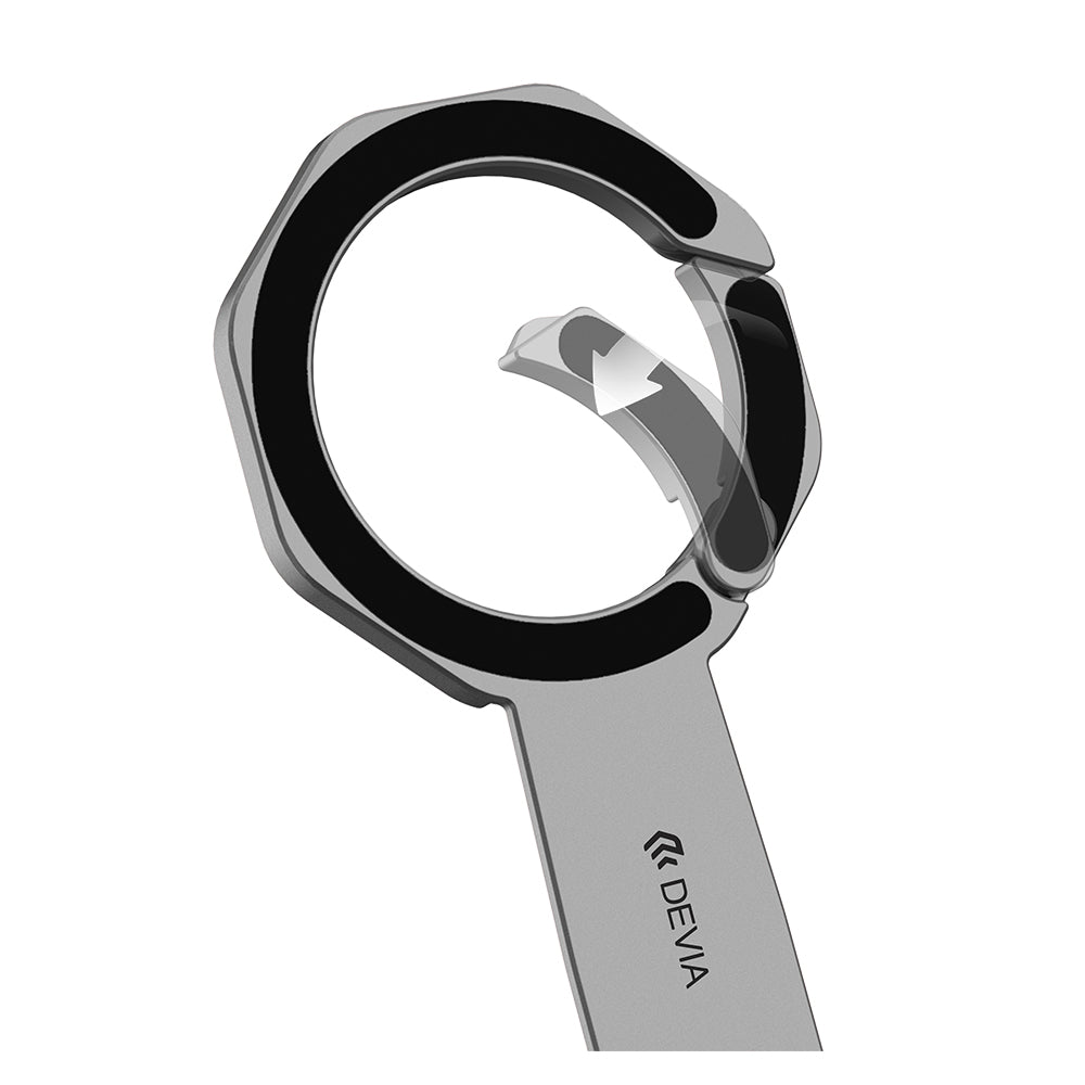 DEVIA Ultra3 All-Scenario Mini Dual-Sided Magnetic Foldable Metal Phone Stand Gray