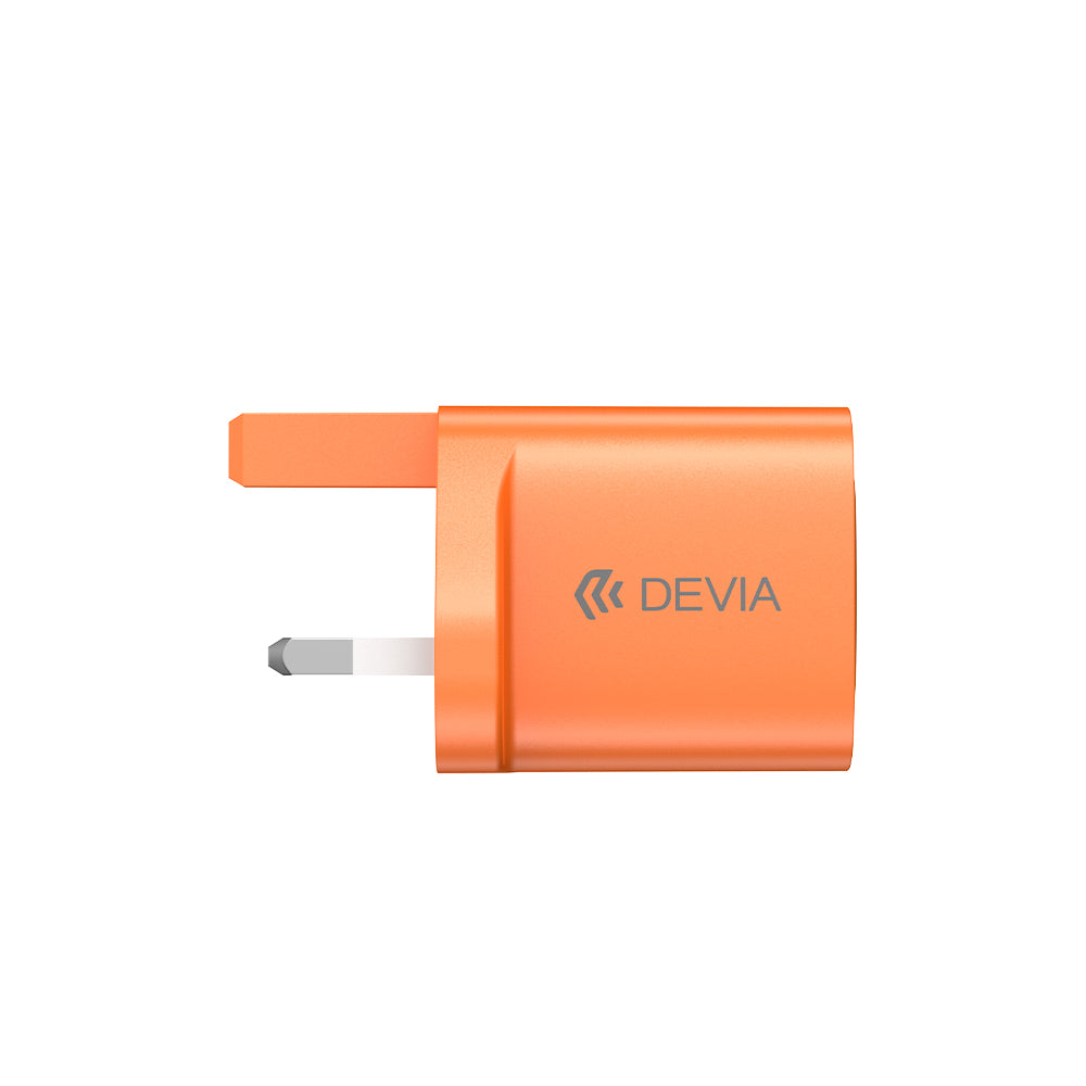 DEVIA Ultra6 PD40W Dynamic GaN Charger 60W Max Cosmic Orange
