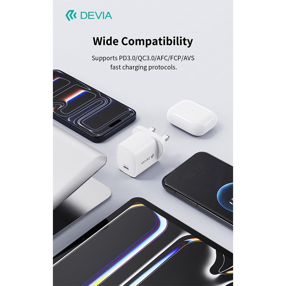 DEVIA Ultra6 PD40W Dynamic GaN Charger 60W Max Cosmic Orange
