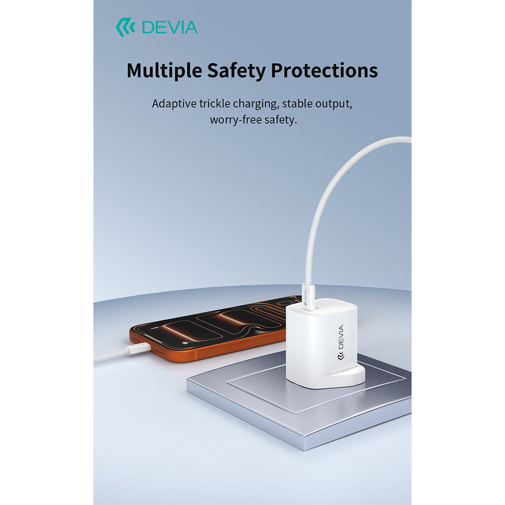DEVIA Ultra6 PD40W Dynamic GaN Charger 60W Max Cosmic Orange