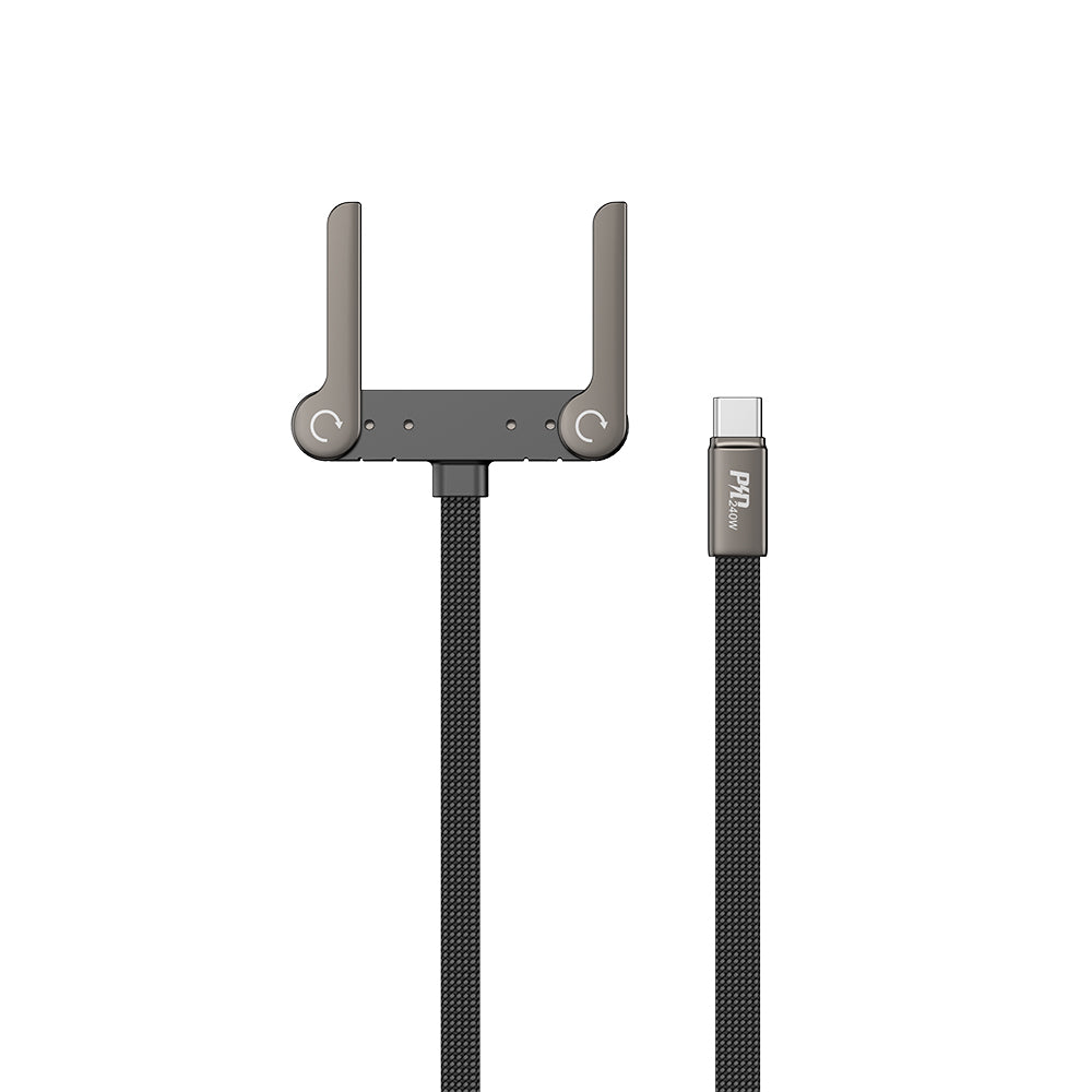 DEVIA Ultra6 USB-C to C 240W Phone Stand Fast Charging Cable 1.2m Black