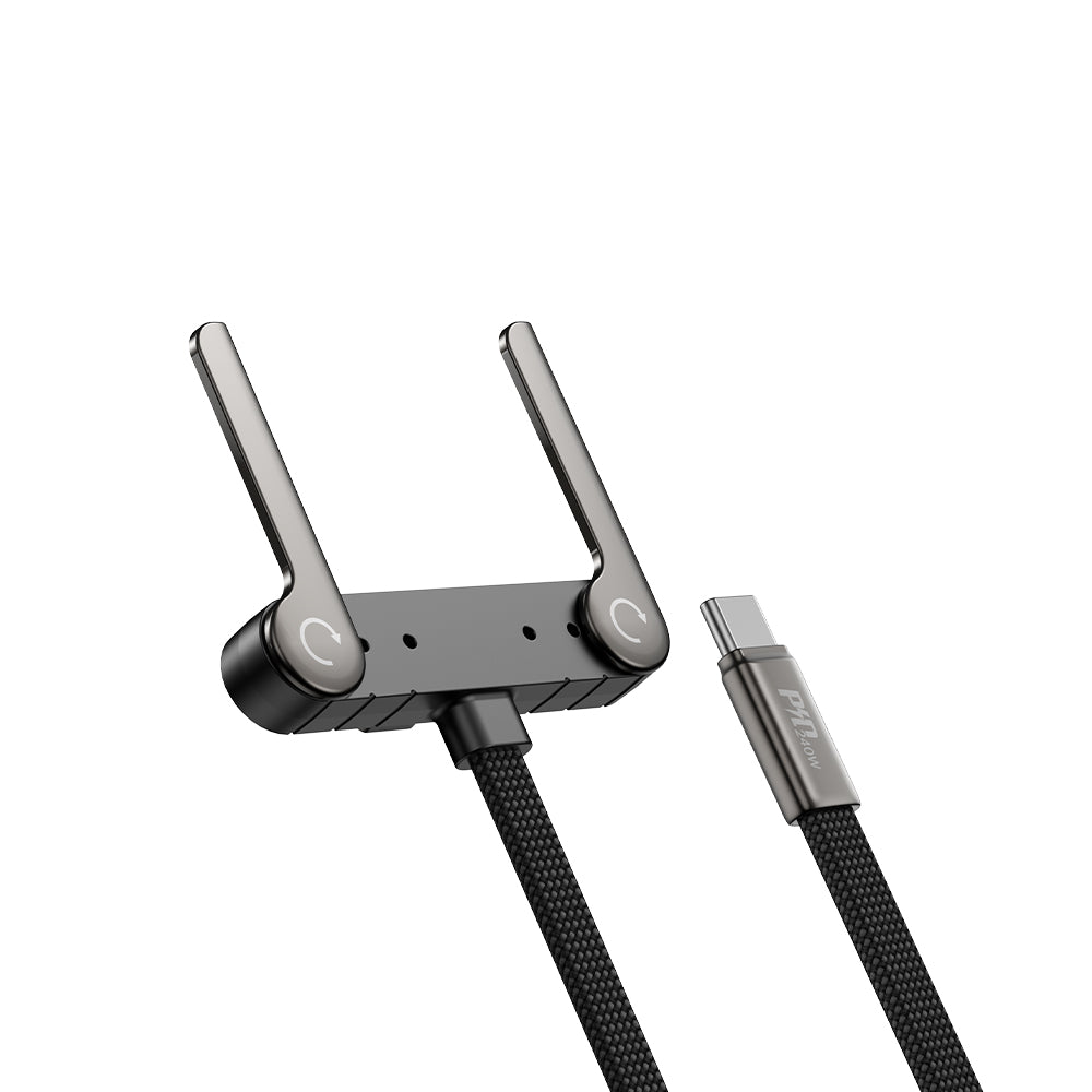 DEVIA Ultra6 USB-C to C 240W Phone Stand Fast Charging Cable 1.2m Black