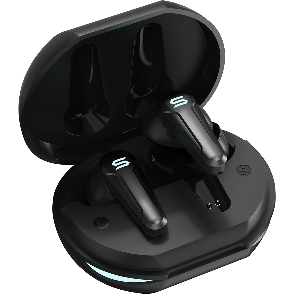 SOUL EMOTION PLAY Active Noise Cancelling Gaming Earbuds with LED - Black