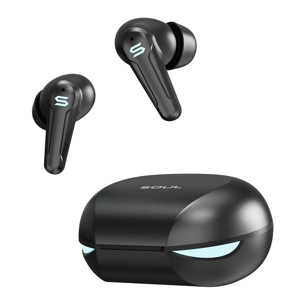 SOUL EMOTION PLAY Active Noise Cancelling Gaming Earbuds with LED - Black