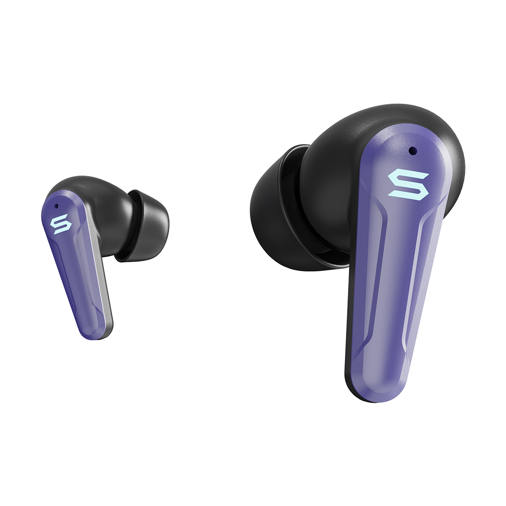 SOUL EMOTION PLAY Active Noise Cancelling Gaming Earbuds with LED - Purple