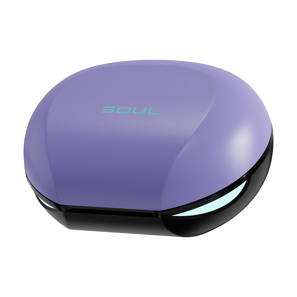 SOUL EMOTION PLAY Active Noise Cancelling Gaming Earbuds with LED - Purple