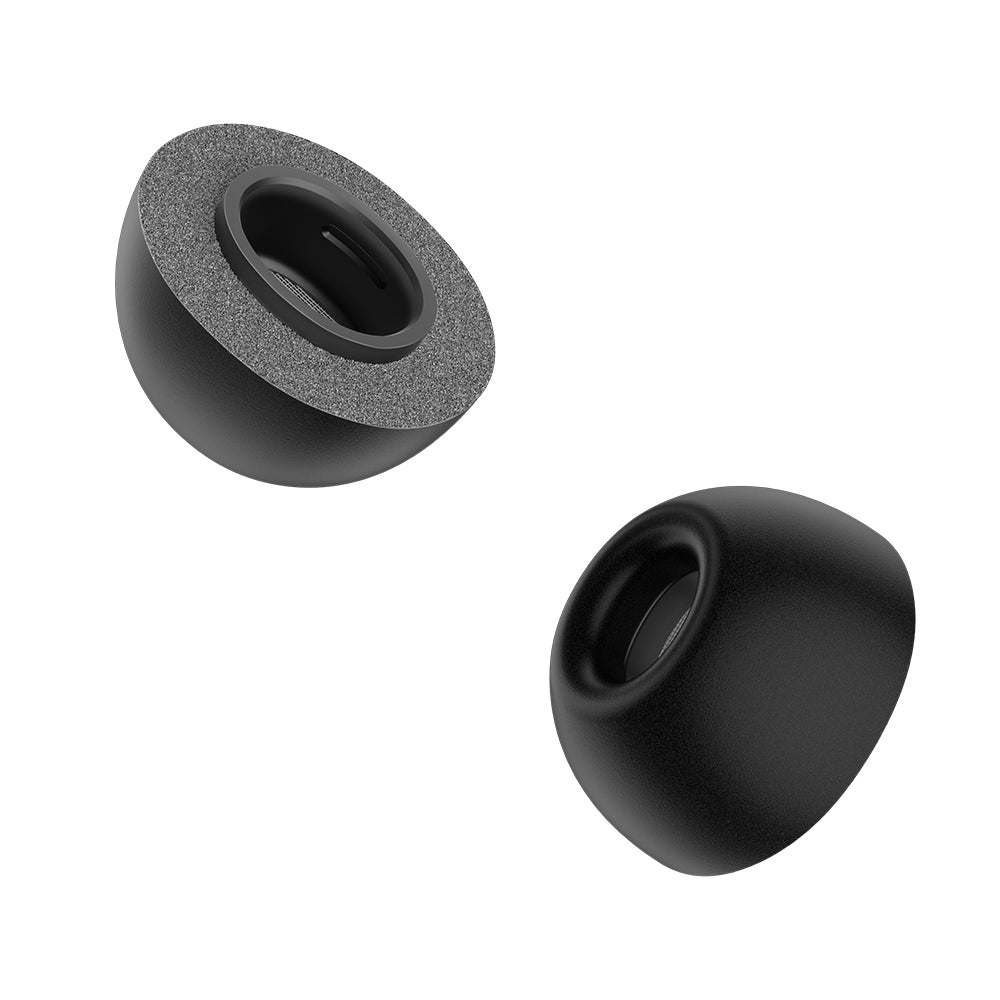 KeyBudz Hyperfoam Comfort Series Memory Foam Tips for AirPods Pro 3 - Black (All Sizes)