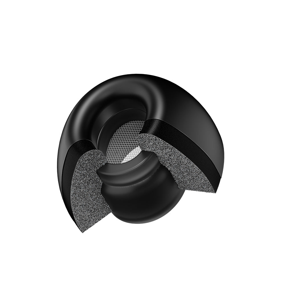 KeyBudz Hyperfoam Comfort Series Memory Foam Tips for AirPods Pro 3 - Black (All Sizes)