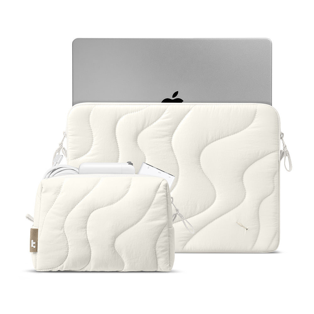 Tomtoc Terra-A27 14-inch Laptop Sleeve and Pouch Bundle Snowberg