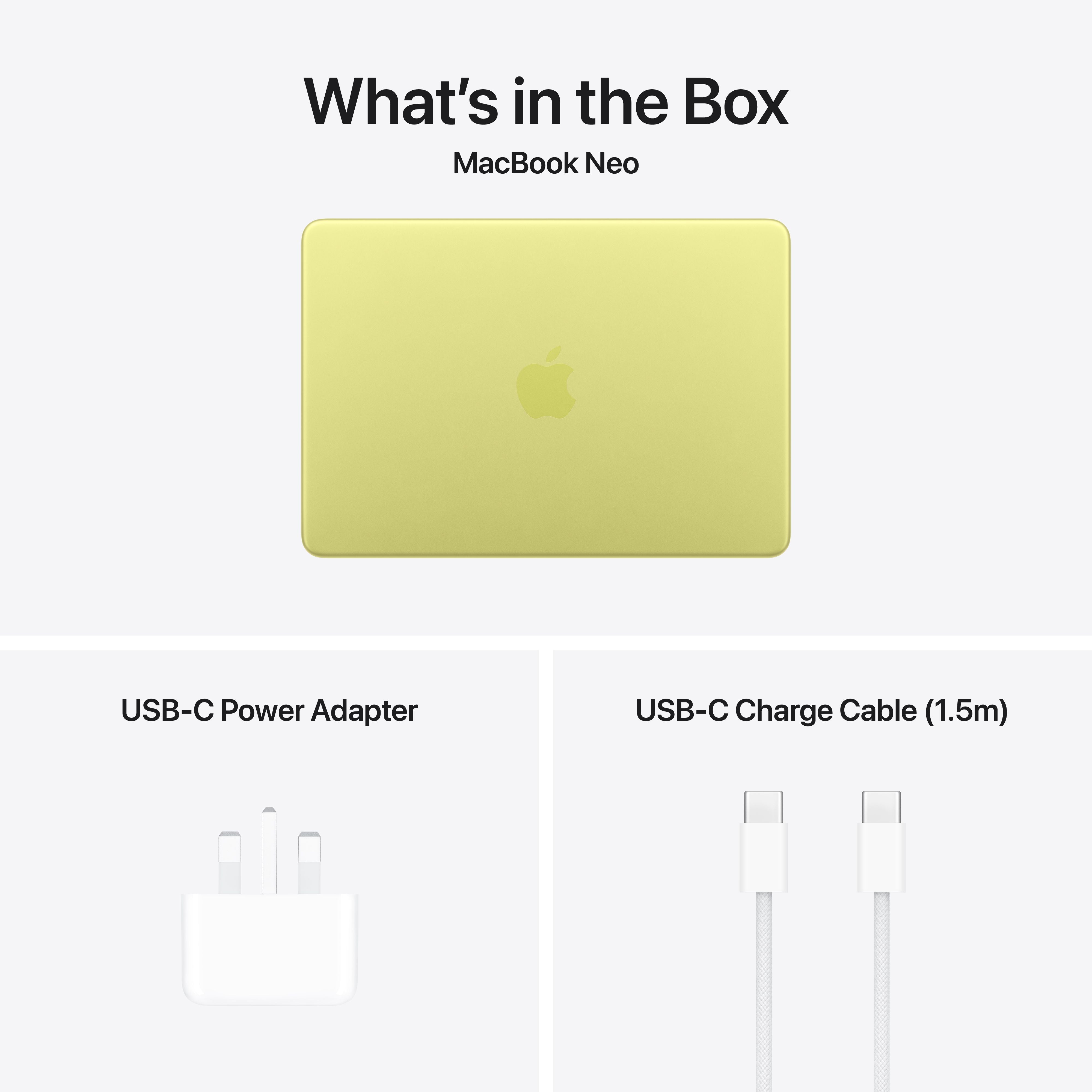 13-inch MacBook Neo: Apple A18 Pro chip with 6‑core CPU and 5‑core