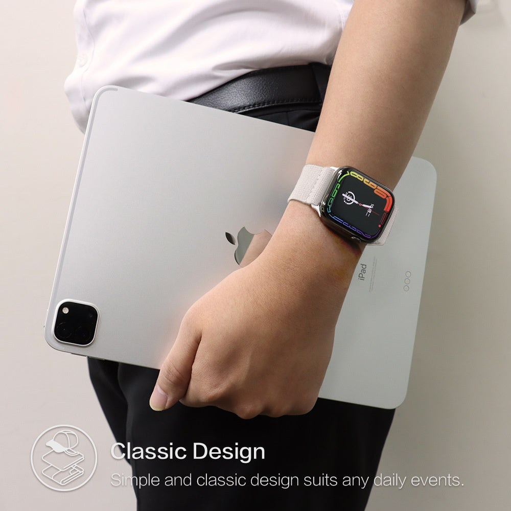 JTLEGEND Flex Elastic Watch Strap for 42/44/45/46/49mm Apple Watch - Dark Green