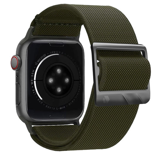 JTLEGEND Flex Elastic Watch Strap for 42/44/45/46/49mm Apple Watch - Dark Green