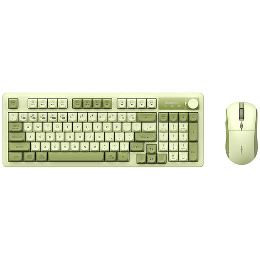MicroPack Rechargeable Wireless Keyboard and Mouse Combo Green