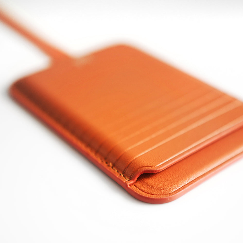 Monocozzi LUCID Refined | Premium Vegan Leather Magnetic Wallet for iPhone - English Tan