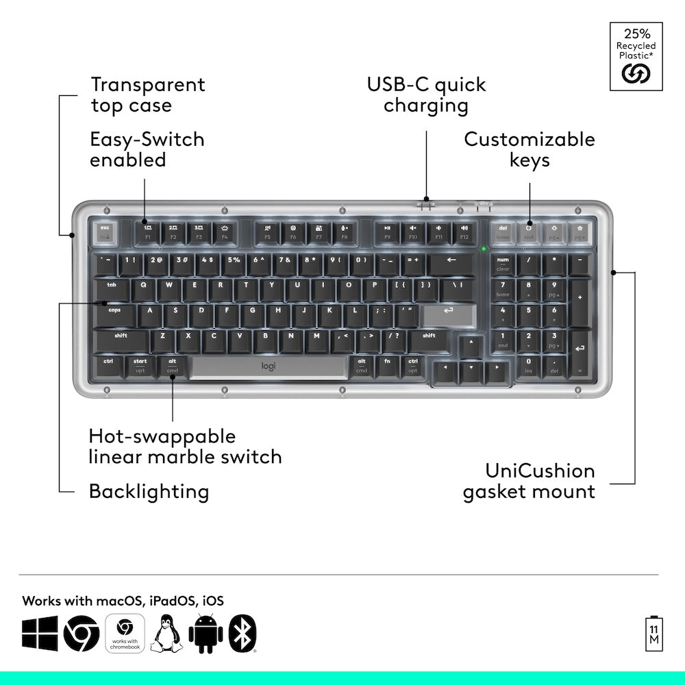 Logitech Alto Keys K98M Graphite