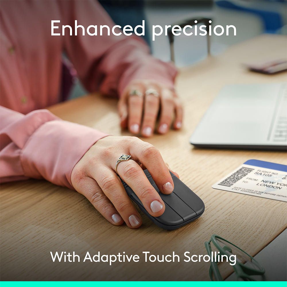 Logitech Mobi Fold Ultra Portable Wireless Mouse - Graphite