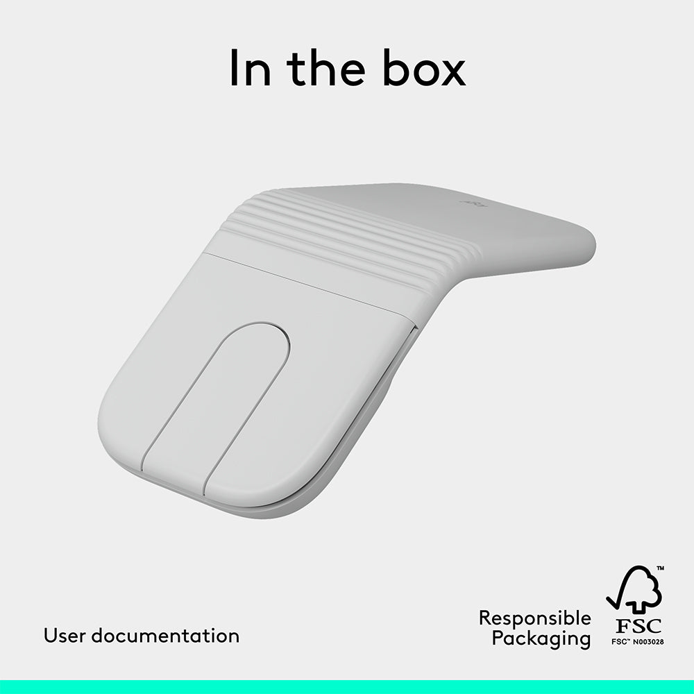 Logitech Mobi Fold Ultra Portable Wireless Mouse Off White