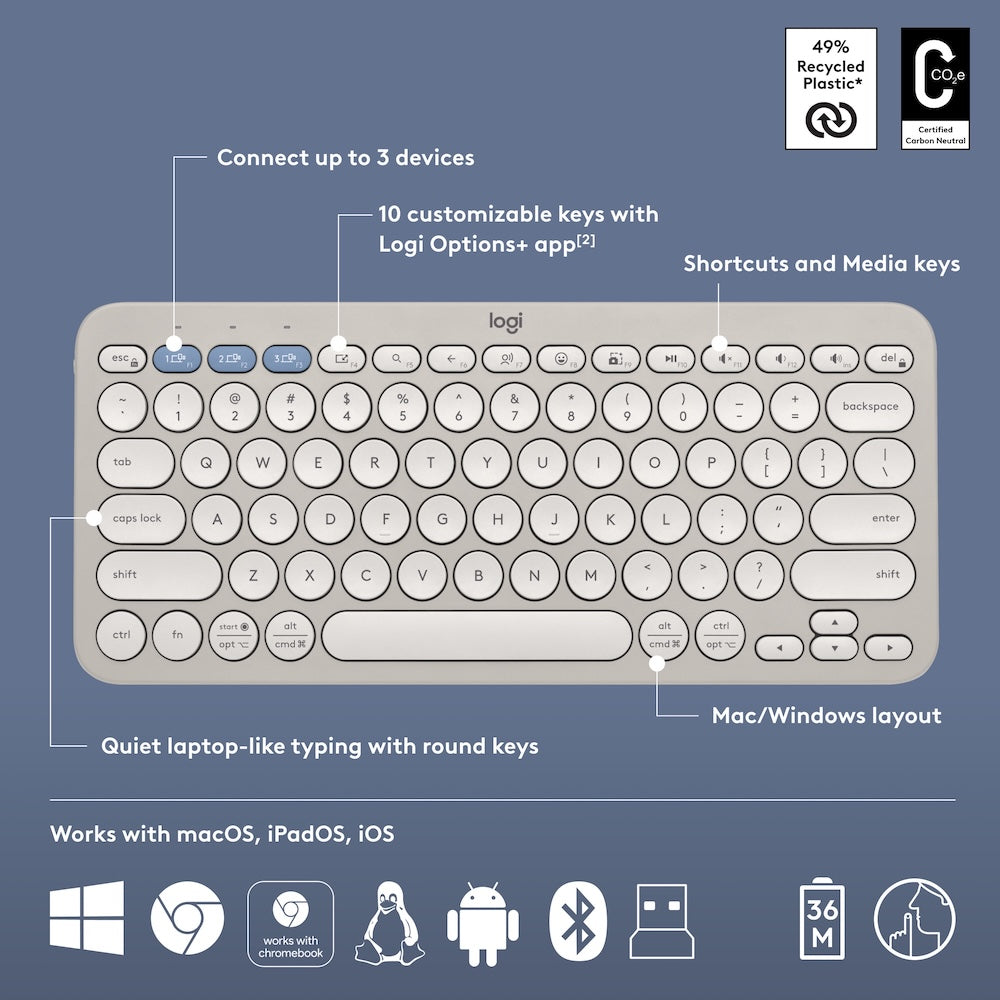 Logitech Pebble 2 Combo - Tonal Sand